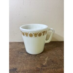 Vintage PYREX No: 1410 Handle Gold Butterfly Coffee Tea Mug Cup